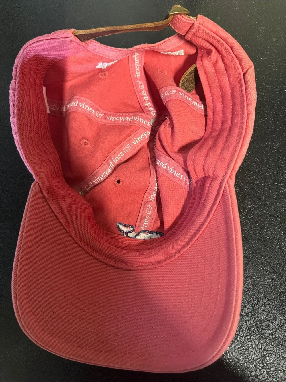 Vineyard Vines Coral Whale Cap with Flag Patch